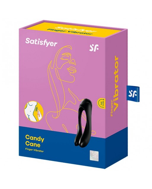 Candy Candy Finger Vibrator Black - Satisfyer