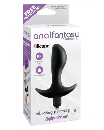 Vibrating Perfect Plug Black - Anal Fantasy Collection