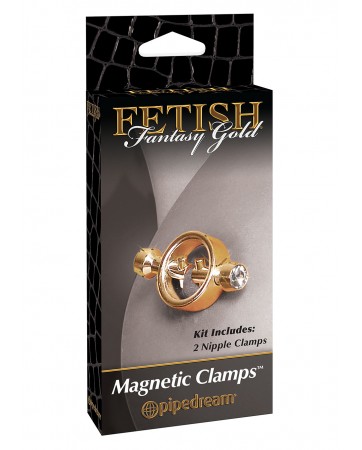 Magnetic Nipple Clamps - Fetish Fantasy Gold