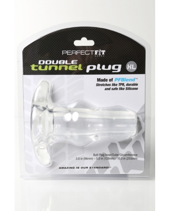 Double Tunnel Plug Extra Large Clear