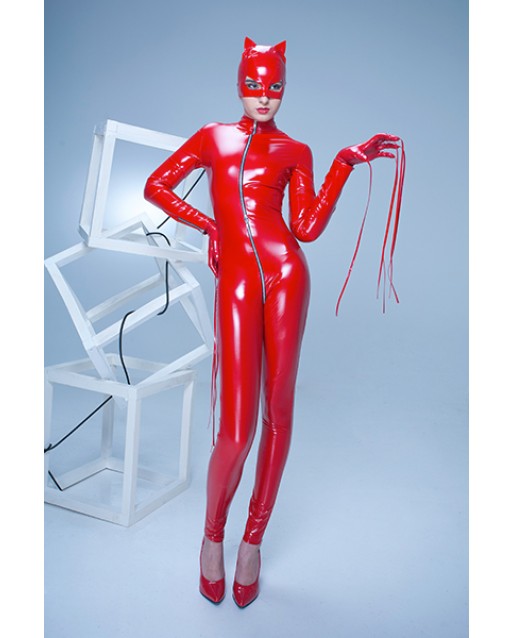 Catsuit in Vinile rosso - Patrice Catanzaro