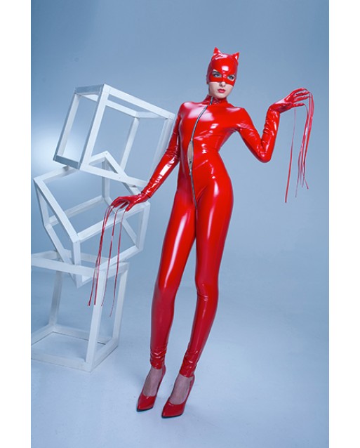 Catsuit in Vinile rosso - Patrice Catanzaro