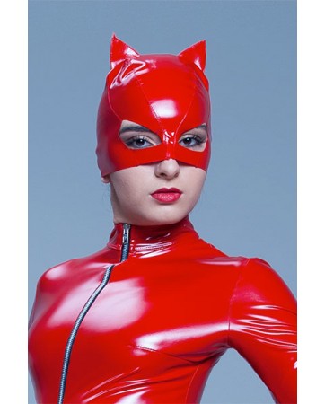 Red Vinyl Cat Mask