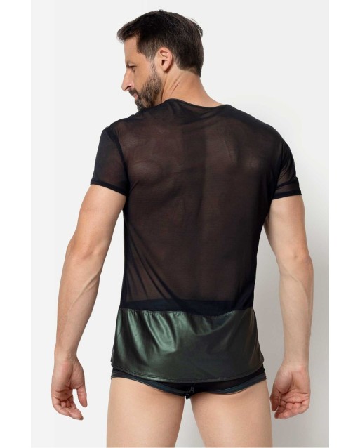 Tomana khaki wetlook t-shirt - Patrice Catanzaro